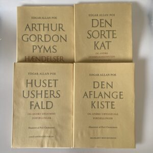 Edgar Allan Poe: Arthur Gordon Pyms Hændelser + Den Sorte Kat + Huset Ushers Fald + Den aflange kiste (fire bind)