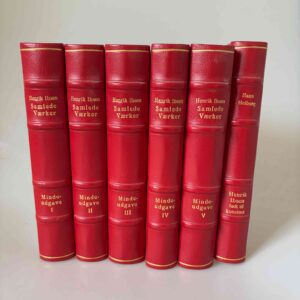 Henrik Ibsen: Samlede værker - bind 1-5 - mindeudgave + Hans Heiberg - Henrik Ibsen - født til kunster