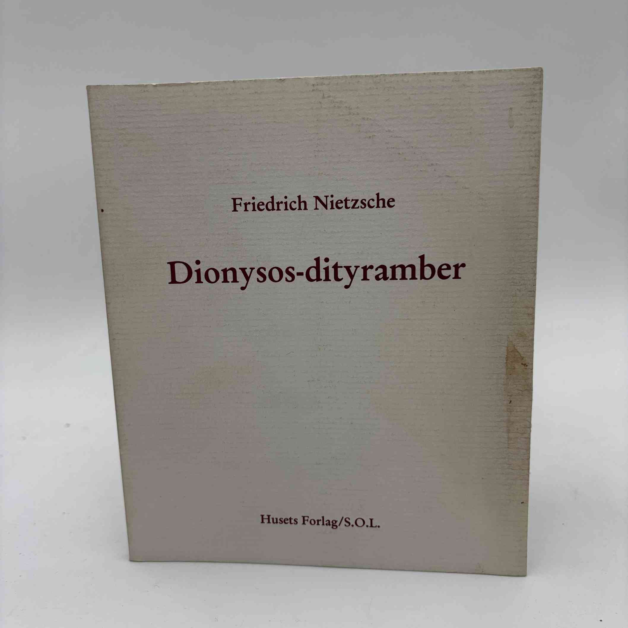Friedrich Nietzsche: Dionysos-dityramber - digte